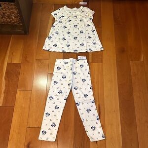GAP Kids Floral Outfit Set - Cream and Blue